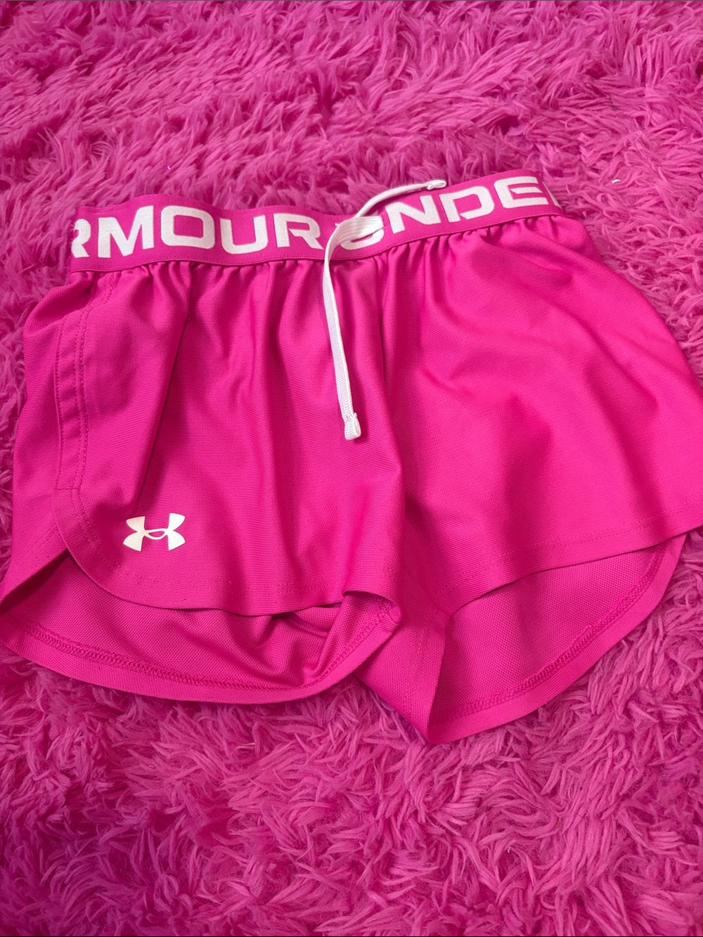 Under Armour Bright Pink Athletic Running Shorts